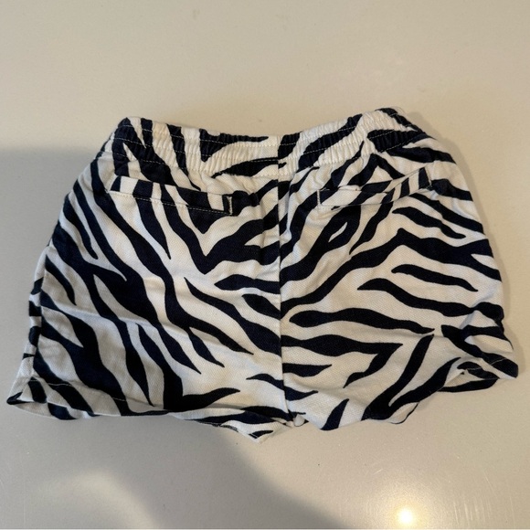 Janie and Jack Zebra Navy Blue and White Shorts Animal Print Stripe 12-18M - Picture 4 of 5